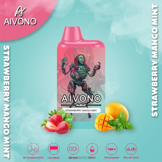 מנגו תותים מנטה Aivono AIM MAGIC סיגרית קופסת פה 5800 6D2297 | Aivono יִשְׂרָאֵל
